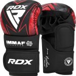 Боксерські рукавиці RDX GRAPPLING GLOVES SHOOTER IMMAF-1 чорний, червоний XL (GSR-IMF-1R)