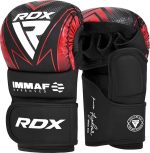 Боксерські рукавиці RDX GRAPPLING GLOVES SHOOTER IMMAF-1 чорний, червоний XL (GSR-IMF-1R)