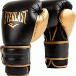 Боксерські рукавиці EVERLAST POWERLOCK 2R TRAINING GLOVE чорний, золотий Уні 16 унцій (P00002665)