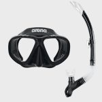 Набір маска та трубка Arena PREMIUM SNORKELING SET чорний Уні OSFM