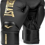 Боксерські рукавиці Everlast ELITE 2 BOXING GLOVES чорний, золотий 14 унцій (P00003272)