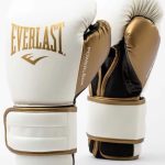 Боксерські рукавиці Everlast POWERLOCK 2R TRAINING GLOVE, білий/золотий, універсальні, 16 унцій