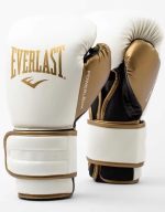 Боксерські рукавиці Everlast POWERLOCK 2R TRAINING GLOVE, білий/золотий, універсальні, 16 унцій