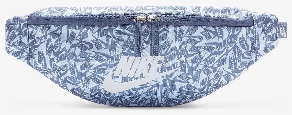 84013848445148_9ea950f705 Сумка на пояс Nike NK HERITAGE WAISTPCK - ACCS PR блакитний, білий Уні 41 х 10 х 15 см - Зображення 1
