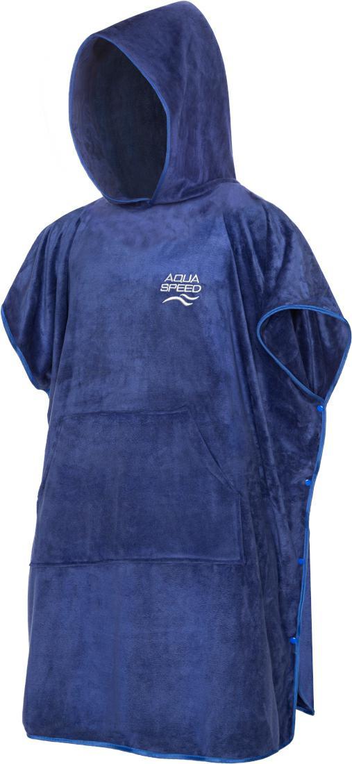 86312357992949_b48bb45333 Рушник-пончо Aqua Speed PONCHO 3843 синій Уні M (85х200 см) - Зображення 1
