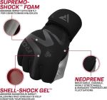 Тренувальні рукавиці RDX GRAPPLING GLOVES NEOPRENE T15 чорний L (GGN-T15MB) - Зображення 9
