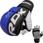Тренувальні рукавиці RDX GRAPPLING GLOVES REX T6 PLUS чорний, синій, білий M (GGR-T6U) - Зображення 3
