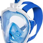 Повнолицьова маска Aqua Speed DRIFT 7086, біла, синя, Уні S/M