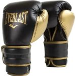 Боксерські рукавиці EVERLAST POWERLOCK 2R TRAINING GLOVE чорний, золотий Уні 12 унцій