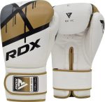 Боксерські рукавиці RDX BOXING GLOVES BGR-F7 білий, золотий 8 унцій (BGR-F7GL)