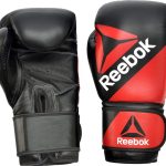 Боксерські рукавиці Reebok Combat Leather Boxing Gloves чорний, червоний 10 унцій (RSCB-10110RD-10)
