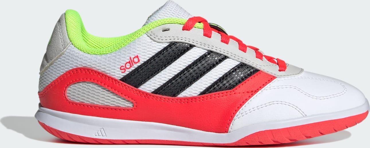 91561429757642_aadcaf2976 Футзалки Adidas SUPER SALA III J білий, червоний 37 1/3 EU (22,9см) (JP5435) - Зображення 1