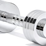 Регульована гантель Adidas Adjustable Chrome Dumbbell сріблястий 1-5 кг