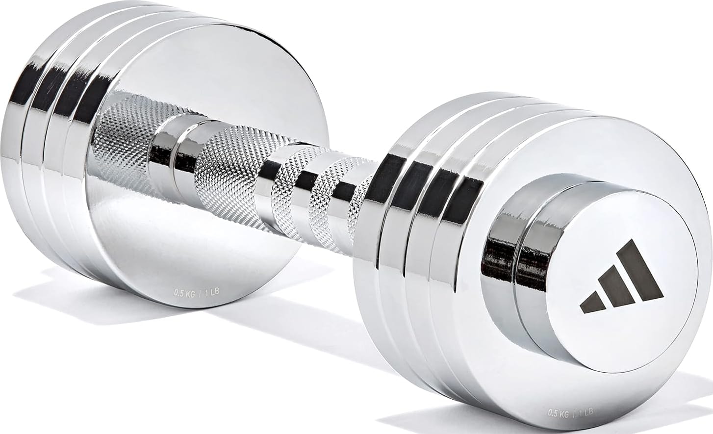 91608523843153_1121d2077c Регульована гантель Adidas Adjustable Chrome Dumbbell сріблястий 1-5 кг - Зображення 1