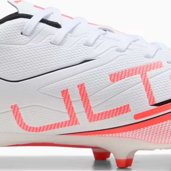 Бутси Puma ULTRA 5 PLAY FG/AG білий, помаранчевий Уні 43