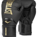 Боксерські рукавиці Everlast ELITE 2 BOXING GLOVES чорний, золотий Уні 12 унцій