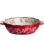 Кругла форма для запікання Vintage 500 мл з ручками, червона HM04-05