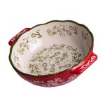 Кругла форма для запікання Vintage 500 мл з ручками, червона HM04-05 - Зображення 4