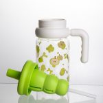 Скляна пляшка для води Apple з ситечком 1,1 л, зелена Yiwu HP-GM-29 - Зображення 3