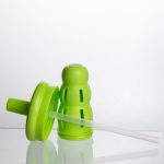 Скляна пляшка для води Apple з ситечком 1,1 л, зелена Yiwu HP-GM-29 - Зображення 5