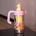 Скляна пляшка для води Capybara із ситечком 750 мл, ліловий Yiwu HP-GM-23 - Зображення 2