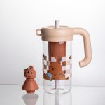 Скляна пляшка для води Capybara з ситечком 750 мл, шоколад - Зображення 5