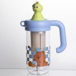 Скляна пляшка для води Capybara з ситечком 750 мл, волошковий Yiwu HP-GM-24