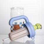 Скляна пляшка для води Capybara з ситечком 750 мл, волошковий Yiwu HP-GM-24 - Зображення 3