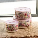 Порцелянові контейнери для їжі Flowers (9,5/13/15 см) Yiwu TS-3P-2 - Зображення 2