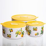 Порцелянові контейнери для їжі Lemon 9,5/13/15 см Yiwu TS-3P-1
