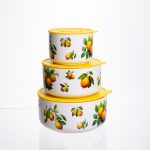 Порцелянові контейнери для їжі Lemon 9,5/13/15 см Yiwu TS-3P-1 - Зображення 3