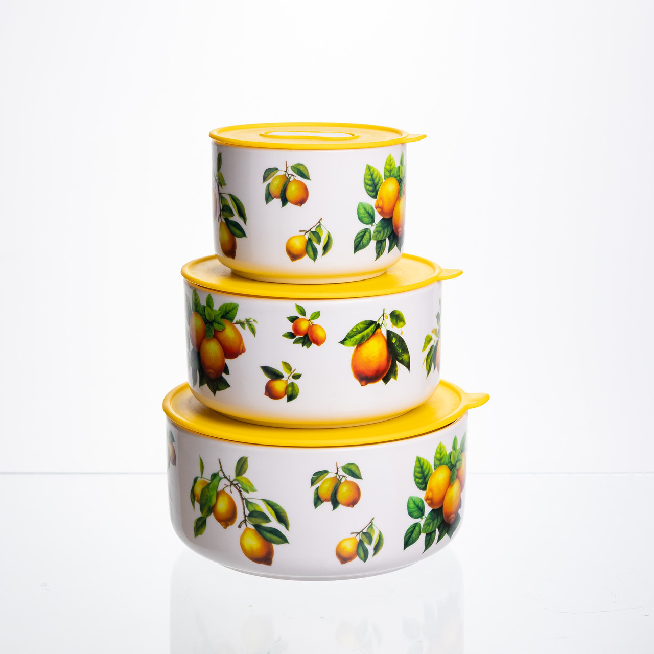 Порцелянові контейнери для їжі Lemon 9,5/13/15 см Yiwu TS-3P-1 - Зображення 3