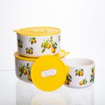 Порцелянові контейнери для їжі Lemon 9,5/13/15 см Yiwu TS-3P-1 - Зображення 4