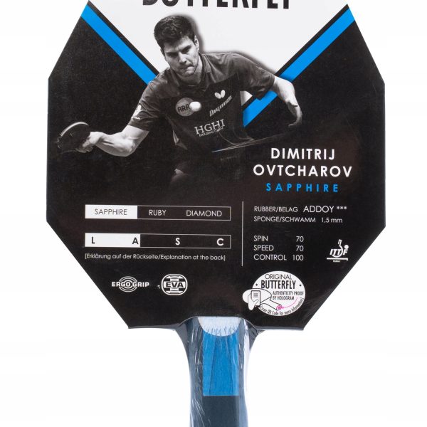 Ракетка для настільного тенісу Butterfly Ovtcharov Sapphire 85222