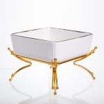 Порцелянова салатниця Casual 18*18 см з підставкою Yiwu LB-1564G - Зображення 3