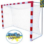 Сітка для воріт 3х2х0,8х1м "X2" (шнур 3,5 мм, PP, синьо-жовта)