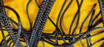 Волейбольна сітка Romi Sport "Тренувальна" (діаметр 2.7 мм, 8.5 м) чорна/жовта - Зображення 4