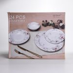 Порцеляновий обідній сервіз на 6 осіб, 24 предмети Yiwu HP-7-711 - Зображення 5