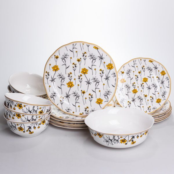 Порцеляновий столовий сервіз на 6 осіб Buttercups, 24 предмети Yiwu HP-7-715