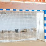 Розбірні ворота для міні-футболу та гандболу з полосами SS00009