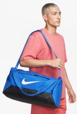 Спортивна сумка Nike NK BRSLA S DUFF – 9.5 41L чорний, синій Уні 51×28х28 см - Зображення 2