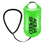 Буй для плавання Aqua Speed Open Water Swim Buoy 61240, салатовий, чорний, об'єм 17 літрів
