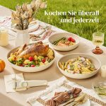 Набір сковорідок Redchef 20/24/28 см зі знімною ручкою, керамічне антипригарне покриття, для індукції, 6 предметів, бежевий - Зображення 7