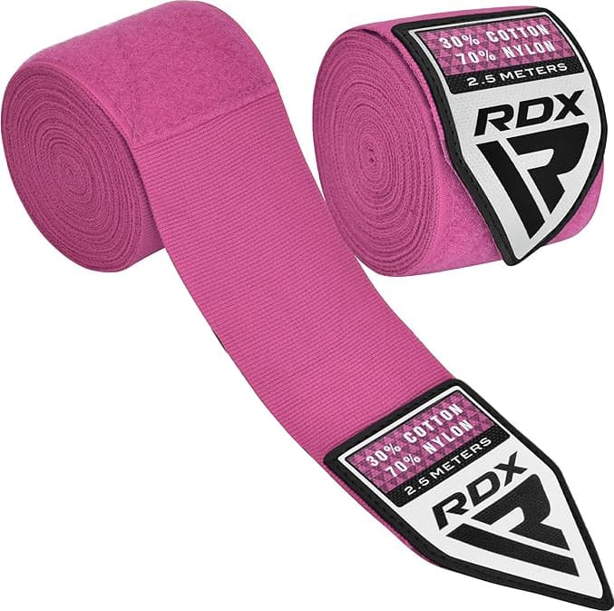 97825431393408_e9b1ac7168 Бинти RDX HAND WRAPS 2.5 METER рожевий 2,5 м (HWJ-RP) - Зображення 1