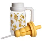 Скляна пляшка для води Apple з ситечком 1,1 л, помаранчева Yiwu HP-GM-30 - Зображення 3