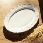 Овальне порцелянове сервірувальне блюдо Pearl 35,5*23 см Yiwu HP-HK-C27 - Зображення 2