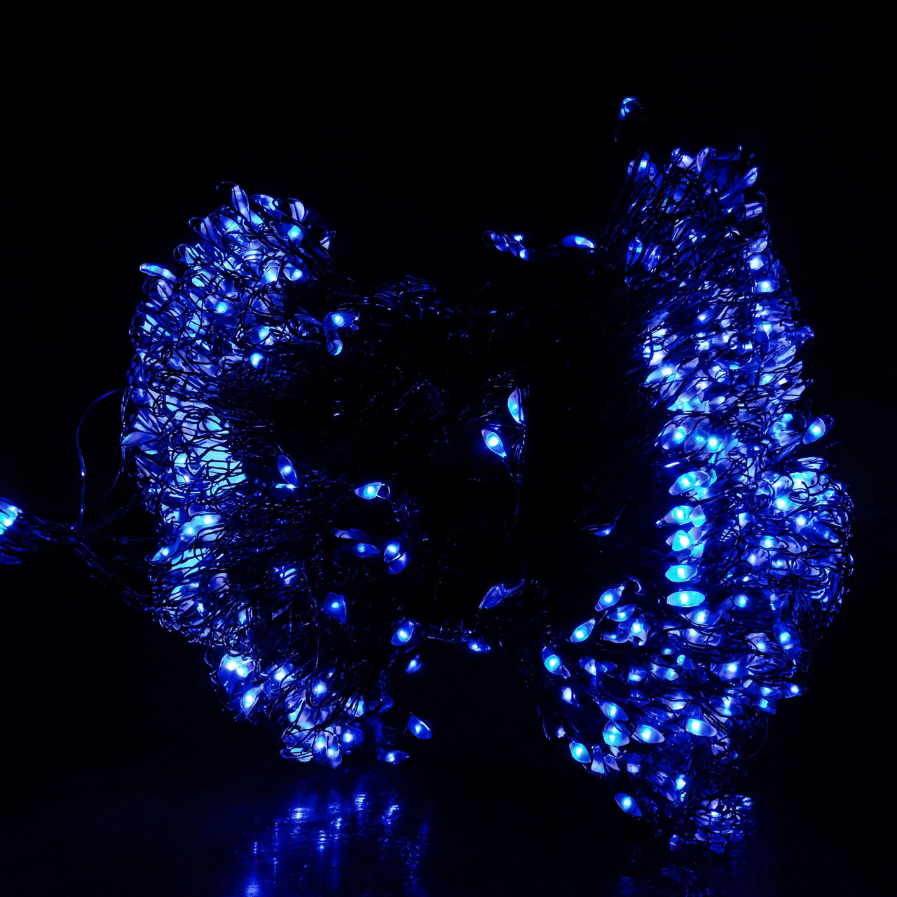 Гірлянда Кінський хвіст Мішура 1800 LED 20 ниток 3 м зелена, синій GarlandoPro D1800L3MGBL - Зображення 6