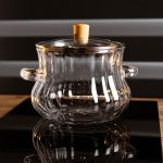 Каструля рифлена з боросилікатного скла 2,5 л Yiwu HP-GP-11 - Зображення 2