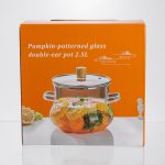 Каструля рифлена з боросилікатного скла 2,5 л Yiwu HP-GP-11 - Зображення 5