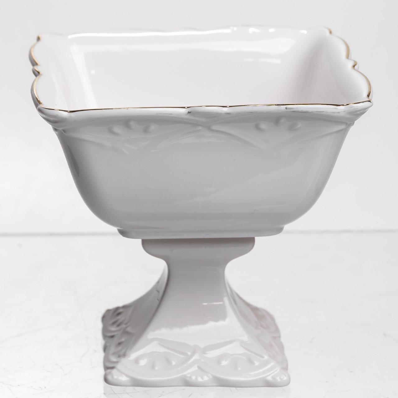 konfetnitsa_farforovaya_pearl_12_5_12_5_sm Порцелянова цукерниця Pearl 12,5*12,5 см Yiwu 120-YH-HG055 - Зображення 1